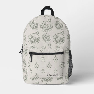 Sac À Dos Imprimé Succulent Désert Personnalisé