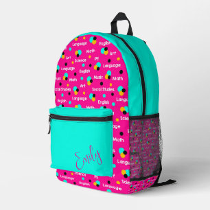 Sac À Dos Imprimé Sujets éducatifs mignons et formes géométriques