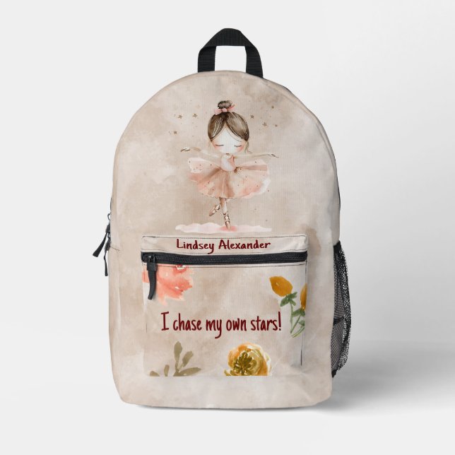Sac à dos imprimé sur mesure positif pour filles (Recto)