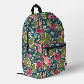 Sac À Dos Imprimé Symbole de la paix Hipster Pacifisme