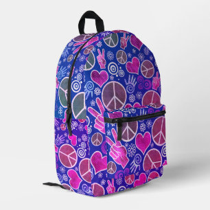 Sac À Dos Imprimé Symbole de la paix Hipster Pacifisme Signal Design