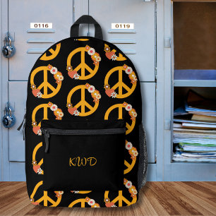 Sac À Dos Imprimé SYMBOLE DE LA PAIX RÉtro