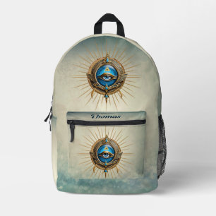 Sac À Dos Imprimé Symbole de l'oeil allant égyptien,