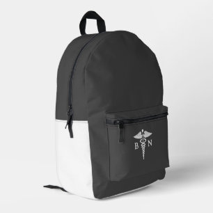 Sac À Dos Imprimé Symbole Médicale de Caduceus blanc