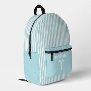Sac À Dos Imprimé Symbole Médicale personnalisé Sky Blue Stripes