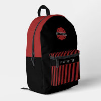 Symbole pompier personnalisé rouge et noir