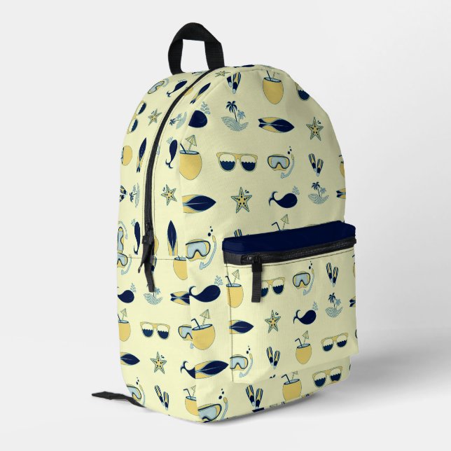 Sac À Dos Imprimé Symboles d'été tendance Motif (Coin arrière gauche)