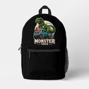 Sac À Dos Imprimé T Rex Dinosaur équitation Monster Camion