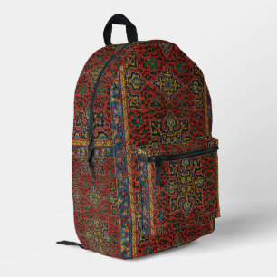 Sac À Dos Imprimé Tapis Persan Rouge Bleu Classique