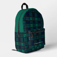 Tartan bleu vert tacheté personnalisé rustique