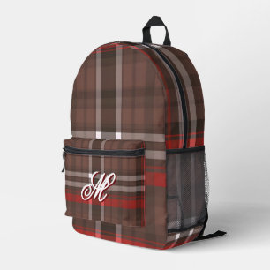 Sac À Dos Imprimé Tartan Plaid Rouge Traditionnel Collection tendanc