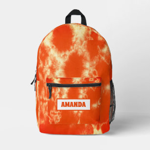 Sac À Dos Imprimé Teinture à tarte orange personnalisée