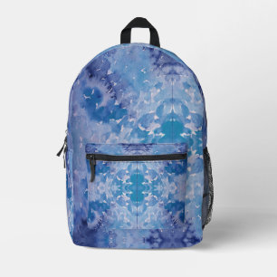 Sac À Dos Imprimé Teinture de jeans bleu rétro
