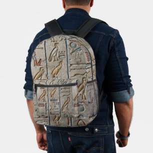 Sac À Dos Imprimé Texte gravé en langue Égypte antique Hiéroglyphe
