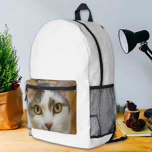 Sac À Dos Imprimé Texte personnalisé de nom de photo
