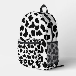 Sac À Dos Imprimé Textures de vache noire et blanche