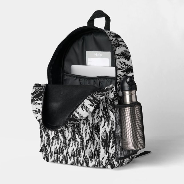 Sac À Dos Imprimé Tiger Stripe Urban Military Camouflage (Coin arrière droit (ouvert))