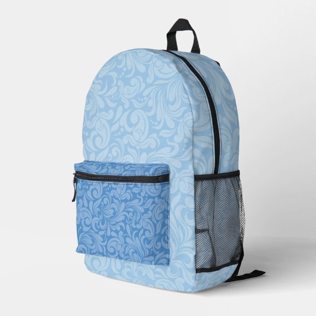 SAC À DOS IMPRIMÉ TONS BLEU ORNATE DOMMASK MODÈLES (Coin arrière droit)