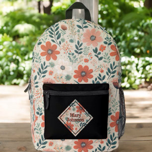Sac À Dos Imprimé Tons boho assourdis personnalisés