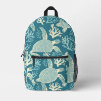 Tortue et corail minimalistes