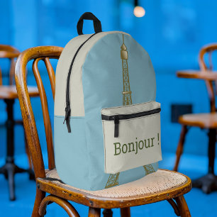 Sac À Dos Imprimé Tour Eiffel - Bonjour