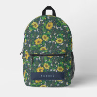 Tournesol Floral Modèle Marine Bleu