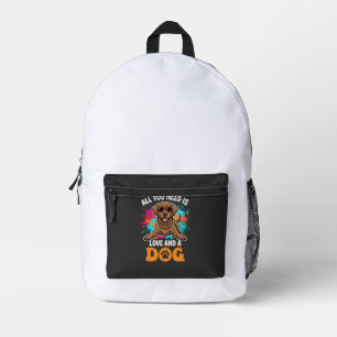 Sac À Dos Imprimé Tout ce dont vous avez besoin est d'amour et un gr
