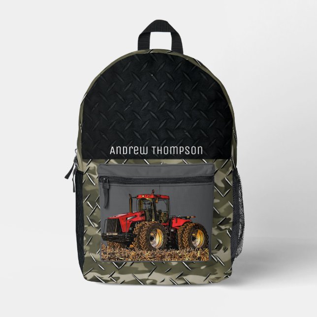 Sac À Dos Imprimé Tracteur Équipement agricole Cool Agriculture (Recto)