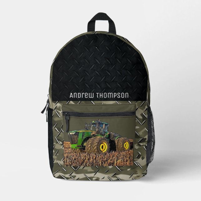 Sac À Dos Imprimé Tracteur Équipement agricole Cool Agriculture (Recto)