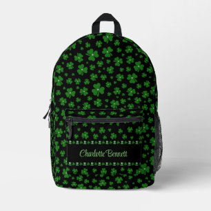Sac À Dos Imprimé Trèfle personnalisé de la Saint-Patrick sur fond n