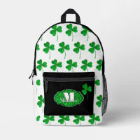 Trèfles Monogrammes Verts Étincelants Saint Patric