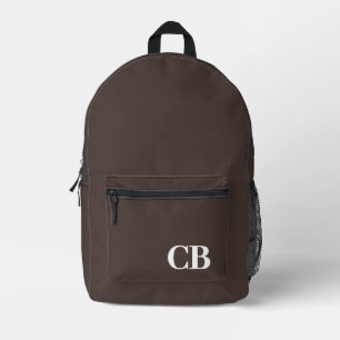 Sac À Dos Imprimé Trend Color Café Brown Monogramme imprimé sac à do