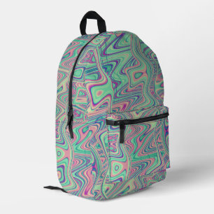 Sac À Dos Imprimé Trippy coloré Acid Trip Digital Art Abstrait