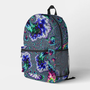 Sac À Dos Imprimé Trippy coloré Super spirale Abstraite fractale