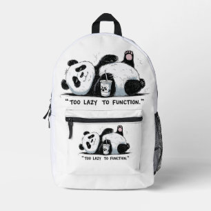 Sac À Dos Imprimé Trop azy pour fonctionner - Lazy Panda