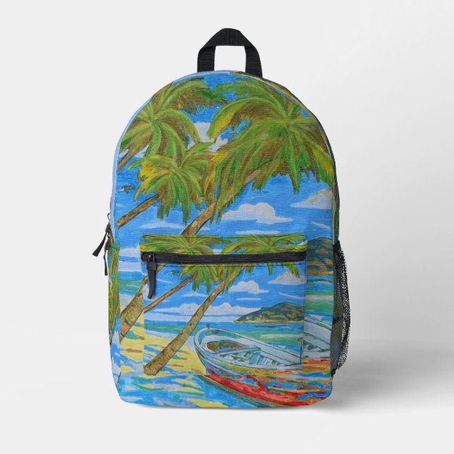 Sac À Dos Imprimé Tropical scene backpack  (Recto)