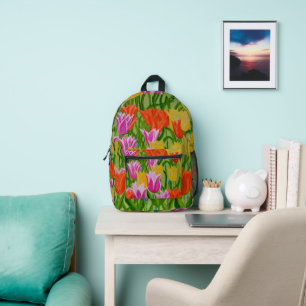 Sac À Dos Imprimé Tulipes