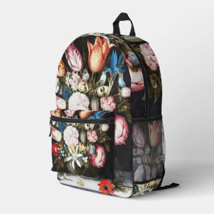 Sac À Dos Imprimé Tulipes et Roses Hollandaises Antiques de Bosschae