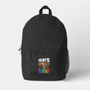 Sac À Dos Imprimé Un design Halloween d'enseignant effrayant_1