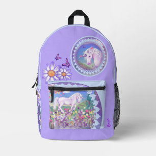 Sac À Dos Imprimé Un paradis mauve