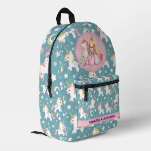 Sac À Dos Imprimé Unicorne Princesse personnalisée