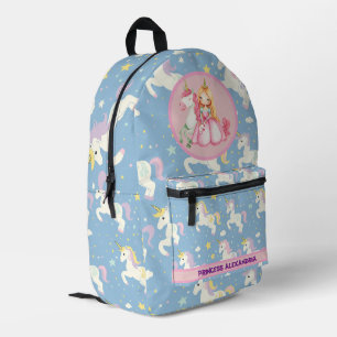 Sac À Dos Imprimé Unicorne Princesse personnalisée