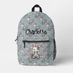 Sac À Dos Imprimé Vache Bébé mignonne Pastel dans les salons avec fl