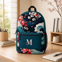 Vagues de Sakura Japonaises Monogramme Personnalis