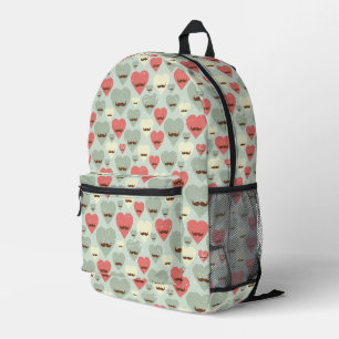 Sac À Dos Imprimé Valentine motif avec coeur et moustache