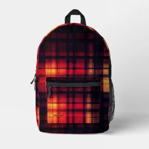 Sac À Dos Imprimé VARIANT Tartan Résumé Chaud
