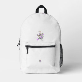 Sac À Dos Imprimé Vecteur de tatouage fée papillon - Art Floral Vint