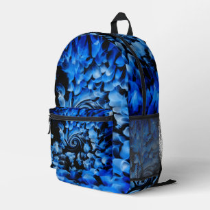Sac À Dos Imprimé Verre Noir Et Bleu Abstrait