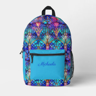 Sac À Dos Imprimé Verre sur Turquoise ver.# 2 - Personnalisé