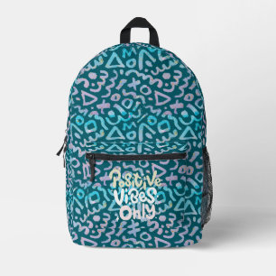 Sac À Dos Imprimé Vibes positives uniquement géométriques vertes